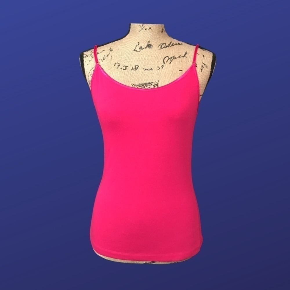 BOZZOLO Basic Cami Camisole Tank Top, MAGENTA PINK, Women's Size Large, NWOT